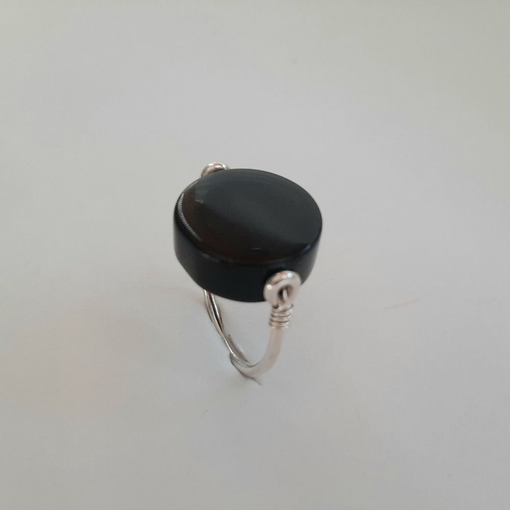 ONIX RING, STERLING SILVER RING - Picture 2 of 3